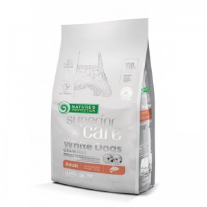 Natures Protection Superior Care White Dogs Grain Free Salmon Adult Small&Mini Breeds 10 Kg