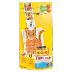 Friskies Cat Sterilised cu Somon si Legume 1.5kg
