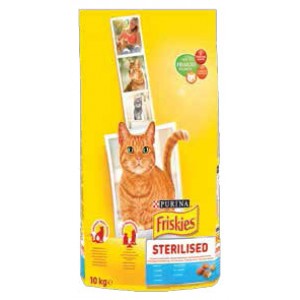 Friskies Cat Sterilised cu Somon si Legume 10kg