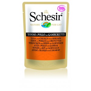 Schesir Plic ton, pui si creveti 85gr
